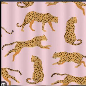 Leopard Print Pink Shower Curtain